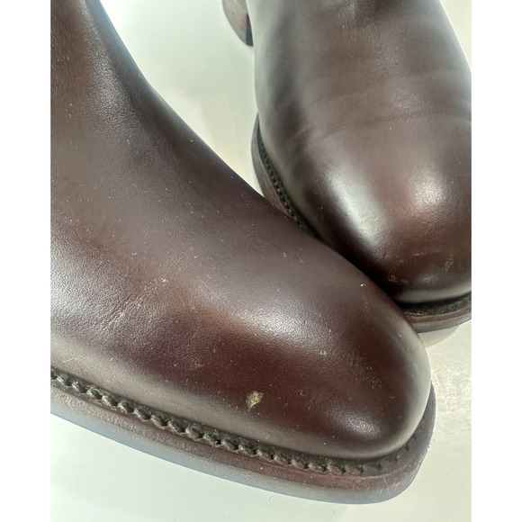 *Flawed R.M. Williams Craftsman Boots Men’s 9.5 F Brown Leather Chelsea Pull-On - Picture 11 of 16